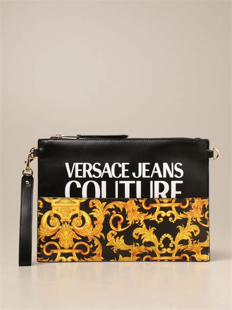 versace jeans clutch schwarz|Versace Jeans Couture Clutch Bags for Women .